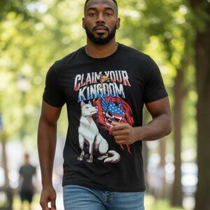 NEW WWE Cody Rhodes Claim Your Kingdom Pharaoh T-shirt Men’s Large Black Short S